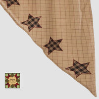 Bingham Applique Star Prairie Curtains 63"L