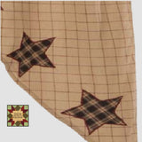 Bingham Applique Star Prairie Curtains 63"L