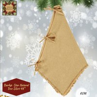 Burlap Natural Star Tree Skirt 48"