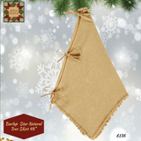 Burlap Natural Star Tree Skirt 48"