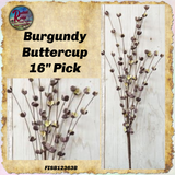 Buttercup Burgundy 23" or 16" Spray Bush