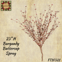 Buttercup Burgundy 23" or 16" Spray Bush