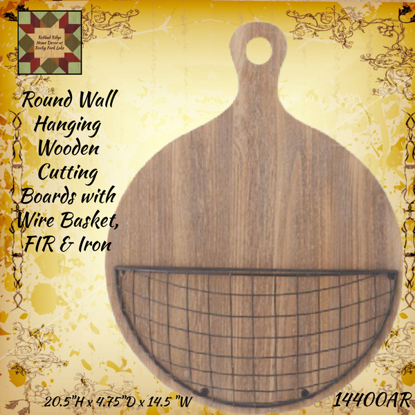 Square or Round Cutting Boards with Basket