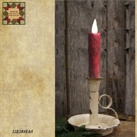 Rustic Aged Cream Metal Candle Holder