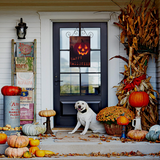 Halloween Door Canvas Radiance Lighted Wall Art WATERPROOF