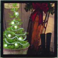 The Olde Porch Sled Canvas Radiant Lights LED with Timer