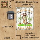 Cottontails Carrot Farms Garden Flag