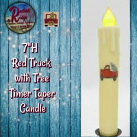 Taper Timer Christmas Red Truck with Tree Candle 2 Styles