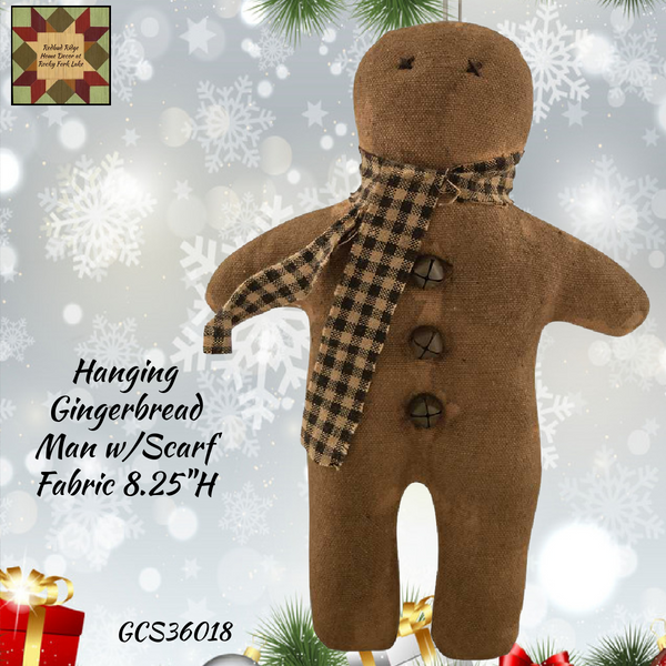 Gingerbread Man w/Scarf Fabric