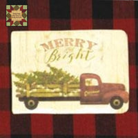 Christmas Red Truck Merry & Bright Towel