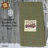 Christmas Red Truck Southern Pine Christmas Trees Towel