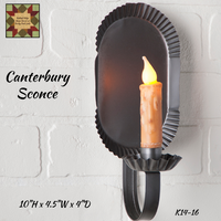 Canterbury Metal Wall Taper Sconce
