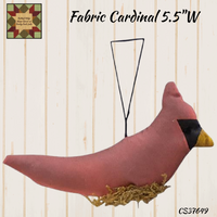 Cardinal Primitive Fabric Hanging 8"W or 5.5"W