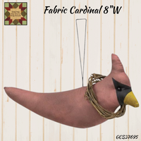 Cardinal Primitive Fabric Hanging 8"W or 5.5"W