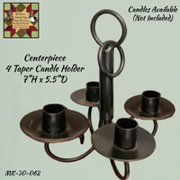 Centerpiece 4 Taper Candle Holder Perfect Size to Sit Anywhere
