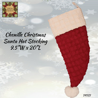 Chenille Christmas Santa Hat Stocking 20"L ** 50% Savings