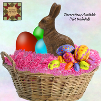 Chocolate Carved Resin Bunnies Easter Spring Decor 8", 4.75" & 3.25"