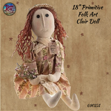 Primitive Folk Art Clair Doll 18"
