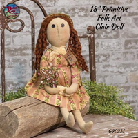 Primitive Folk Art Clair Doll 18"