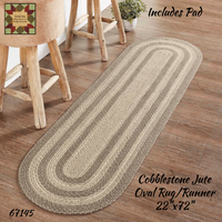 Cobblestone Jute Runner, Trivet and Rugs 2 Styles, More Available