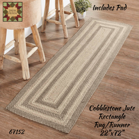 Cobblestone Jute Runner, Trivet and Rugs 2 Styles, More Available