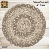 Cobblestone Jute Runner, Trivet and Rugs 2 Styles, More Available