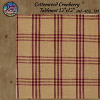 Cottonwood Cranberry Red/Tan Table Top Collection **50% Savings