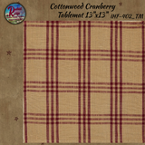 Cottonwood Cranberry Red/Tan Table Top Collection **50% Savings