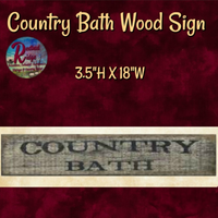 Distressed Country Bath Wood Sign