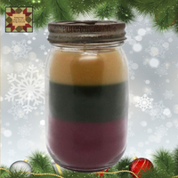 Christmas Country Scented Jar Candle w/Holder & Lid