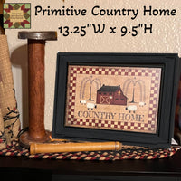 Primitive Country Home Framed Picture