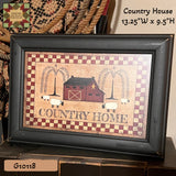 Primitive Country Home Framed Picture