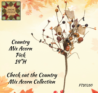 Country Mix Acorn Pick 14"H