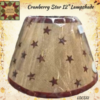 Cranberry Star 12" Lamp shade