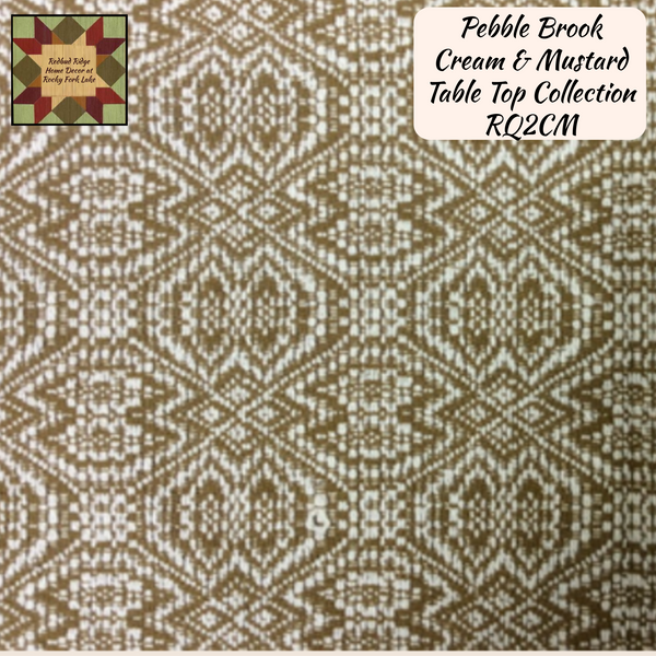 *Pebble Brook Cream & Mustard Table Top Collection