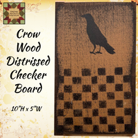 Checkerboard Wood Crow Distressed