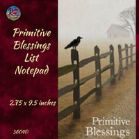 Notepad Primitive Blessings List   Magnet on Back