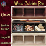 Bin Wood Distressed Cubbie Choice