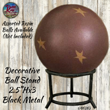 Decorative Cardinals Hand-painted Wood Ball 4" & Available Display Stands Available