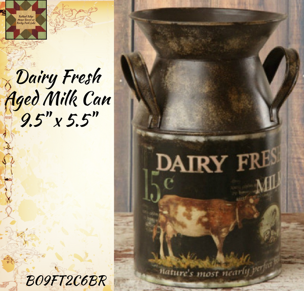 Aged Black Dairy Fresh Milk Can