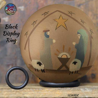 Nativity Decorative Hand-painted Wood Ball 4"