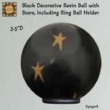 Decorative Resin Balls with Stars Including Ring Holder