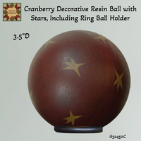 Decorative Resin Balls with Stars Including Ring Holder