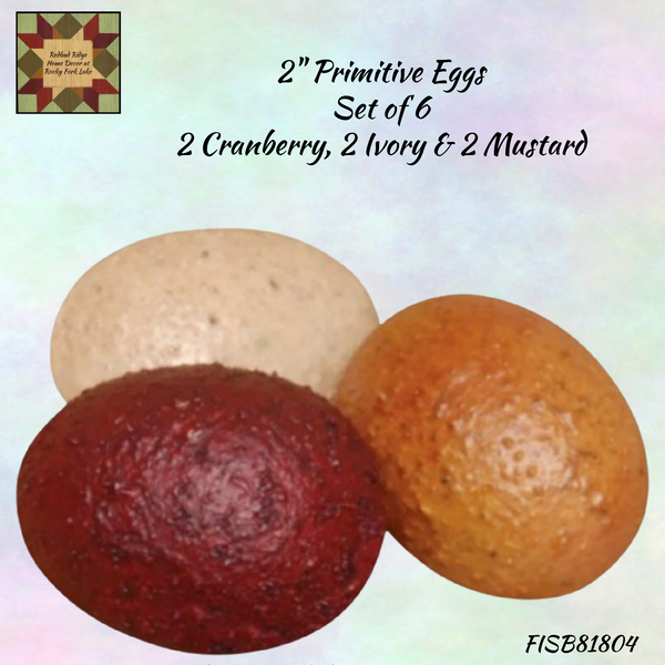 Primitive Eggs 6 Set, 2"H