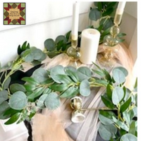 Eucalyptus w/Willow Leaves Silk Garland 6'L