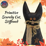 Fall Primitive Scaredy Cat, Stiffened 9.5"H