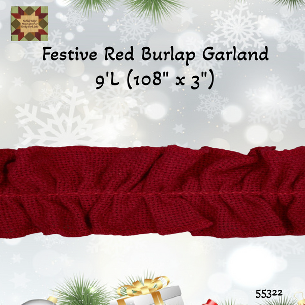 Red Burlap Garland 