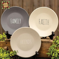 Faith Family Friends 3/Set Plates 6.75"D