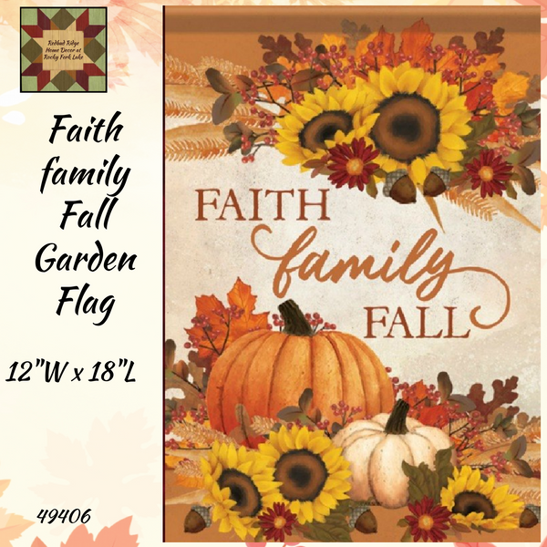 Faith Family Fall Garden Flag