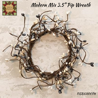 Modern Pip Grey, Creme & White Wreath, Pick & Garland